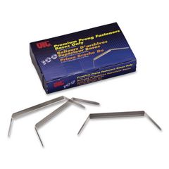 Prong Fastener Base, 2" Capacity, 2.75" Center to Center, Silver, 100/Box OIC99714