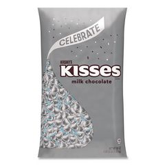 Hershey®'s KISSES Milk Chocolate Candy, Silver Foils, 60 oz Bag