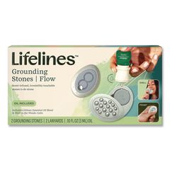 Lifelines® Essential Oil Meditative Grounding Stones and Walk in the Woods Essential Oil, Gray ;
