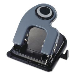 Officemate Desktop 2-Hole Eco-Punch, 1/4" Holes, Black/Gray/Green ;