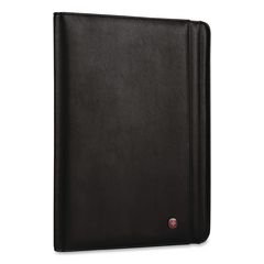 Wenger® Merit Vinyl Padfolio, 8.5 x 11 Pad, 10.2 x 13, Open Style Closure, Black