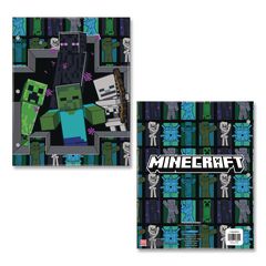 Licensed Two-Pocket Folder, Minecraft, Side: 3-Hole Punched, Accommodates (50) 11 x 8.5 Sheets, Multicolor IDI716604MCRSA