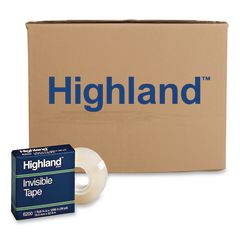 Invisible Permanent Mending Tape, 1" Core, 0.75" x 36 yds, Clear, 144 Rolls/Carton MMM6200341296CT