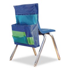 Chair Pocket, 15.5 x 18, Canvas, Blue/Teal/Lime TCRTCR20970