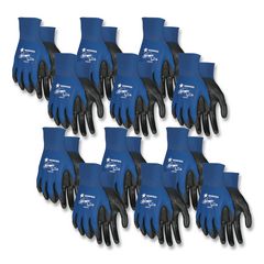 Ultra Tech Tactile Dexterity Work Gloves, Blue/Black, Medium, 1