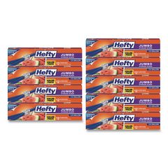 Hefty® Slider Food Storage Bags, Jumbo, 14.38" x 9", Clear, 12 Bags/Box, 9 Boxes/Carton ;
