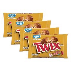Twix® Cookie Bars, Fun Size, 10.83 oz Bag, 4 Bags/Box ; Ships in 1-3 business days