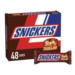 Snickers® Original Candy Bar, Full Size, 1.86 oz Bar, 48 Bars/Box ; Ships in 1-3 business days