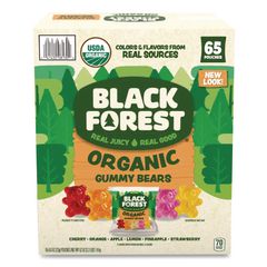 Black Forest® Organic Gummy Bears, 0.8 oz Pouch, 65 Pouches/Carton ; Ships in 1-3 business days