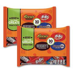 Hershey®'s All Time Greats Milk Chocolate Variety Pack, 15.92 oz Bag, 30 Pieces/Bag, 2 Bags/Pack ; Ships in 1-3 business days