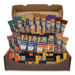 KIND Favorites Snack Box, Assorted Variety of KIND Bars, 2.5 lb Box, 22 Bars/Box ; Ships in 1-3 business days