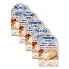 Kraft® Multigrain Bagel Chips and Garden Vegetable Cream Cheese Dip, 2.5 oz, 5/Carton ; Ships in 1-3 business days