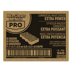Mr. Clean® Magic Eraser Extra Durable, 4.6 x 2.4, 0.7" Thick, White, 30/Carton ;