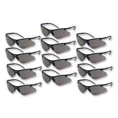Smith & Wesson® Code 4 Safety Glasses, Black Polycarbonate Frame, Smoke Polycarbonate Lens, 12/Box ;