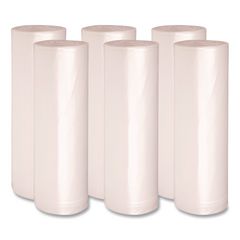 Boardwalk® High-Density Can Liners, 56 gal, 19 mic, 43" x 47", Natural, Perforated Roll, 25 Bags/Roll, 6 Rolls/Carton ;
