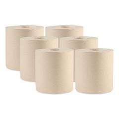 Boardwalk® Boardwalk Green Xtra Roll Towels, 1-Ply, 8" x 800 ft, Natural, 6 Rolls/Carton ;