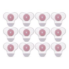 Boardwalk® Urinal Screen with Para Deodorizer Block, Cherry Scent, Red/White, 3 oz, 12/Box ;