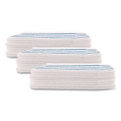 Rubbermaid® Commercial HYGEN™ Disposable Microfiber Pad, 4.75 x 19, White/Blue Stripe, 50/Pack, 3 Packs/Carton ;