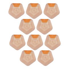 Boardwalk® Anti-Splash Urinal Screen, Mango Mist Scent, Orange, 0.11 oz, 10/Box ;