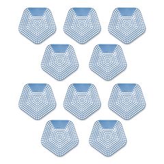 Boardwalk® Anti-Splash Urinal Screen, Clean Cotton Scent, Blue, 0.11 oz, 10/Box ;