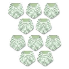 Boardwalk® Anti-Splash Urinal Screen, Cucumber Twist Scent, Green, 0.11 oz, 10/Box ;