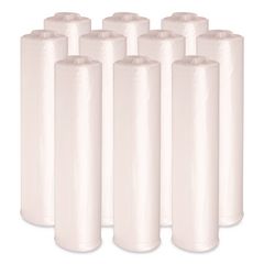 Boardwalk® High Density Industrial Can Liners Coreless Rolls, 33 gal, 16 mic, 33" x 40", Natural, Perforated, 25 Bags/Roll, 10 Rolls/CT ;