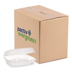 Pactiv Evergreen Placesetter Deluxe Laminated Foam Dinnerware, 3-Compartment Plate, 9" dia, Black, 200/Carton ;
