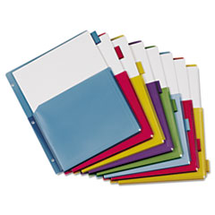 Cardinal® Poly Expanding Pocket Index Dividers, 8-Tab, Letter, Multicolor, per Pack