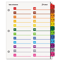 Cardinal® OneStep Printable Table of Contents/Dividers, 52-Tab, 11 x 8 1/2, Multicolor