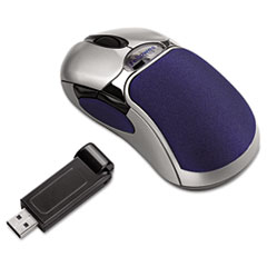 Fellowes® Optical HD Precision Cordless Gel Mouse, Five-Button/Scroll, Blue/Sliver