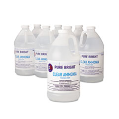 Pure Bright® Clear Ammonia, 64 oz Bottle, 8/Carton