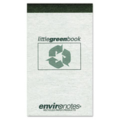 Roaring Spring® Environotes Little Green Notepad, Narrow Rule, Gray Cover, White Paper, 3 x 5, 60 Sheets