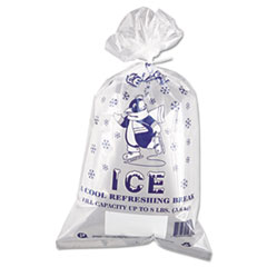 Inteplast Group Ice Bags, 1.5 mil, 11" x 20", Clear, 1,000/Carton