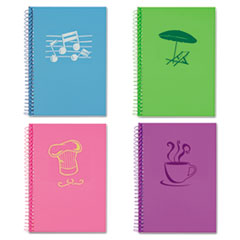 Roaring Spring® Lifenotes Notebook, College Rule, 7 x 5, 80 Sheets, , Assorted Covers, 4 /Pack
