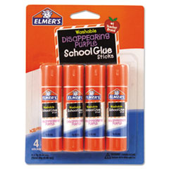 School Smart Glue Stick, 0.74 Ounces, White and Dries Clear, Pack of 12