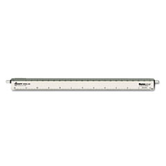 Chartpak® Adjustable Triangular Scale Aluminum Architects Ruler, 12" Long, Silver