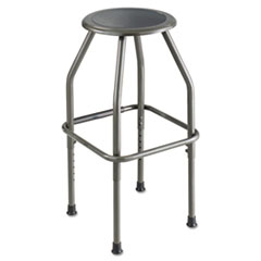 Safco® Diesel Industrial Stool with Stationary Seat, Backless, Supports Up to 250 lb, 22" to 30" Seat Height, Pewter