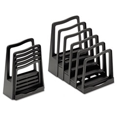 Avery® Adjustable File Rack, 5 Sections, Letter Size Files, 8" x 11.5" x 10.5", Black