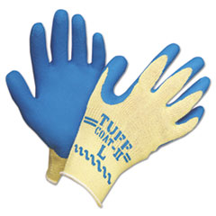 Honeywell Tuff-Coat II Gloves, Blue/White, Large, Dozen