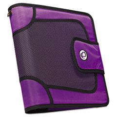 Case it™ Premium Velcro Closure Binder, 3 Rings, 2" Capacity, 11 x 8.5, Purple