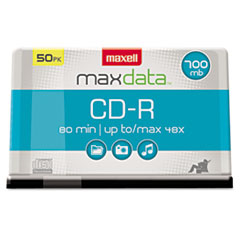Maxell® CD-R Discs, 700 MB/80 min, 48x, Spindle, Silver, 50/Pack