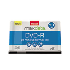 Maxell® DVD-R Recordable Disc, 4.7 GB, 16x, Spindle, Gold, 50/Pack