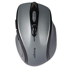 Kensington® Pro Fit Mid-Size Wireless Mouse, 2.4 GHz Frequency/30 ft Wireless Range, Right Hand Use, Gray