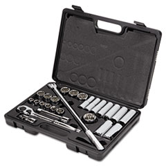 Stanley Tools® 26-Piece Mechanic's Tool Set, SAE, 1/2" Drive, 7/16" to 1 1/4", 6-Point/12-Point