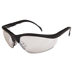 MCR™ Safety Klondike Safety Glasses, Black Matte Frame, Clear Mirror Lens, 12/Box