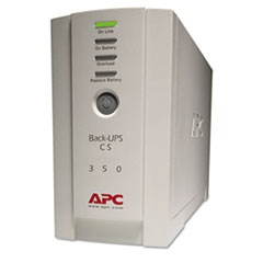 APC® BK350 Back-UPS CS Battery Backup System, 6 Outlets, 350 VA, 1020 J
