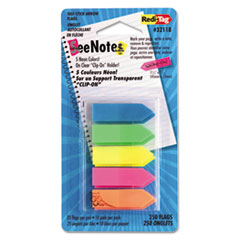 Redi-Tag® SeeNotes Transparent-Film Arrow Page Flags, Assorted Colors, 50/Pad, 5 Pads