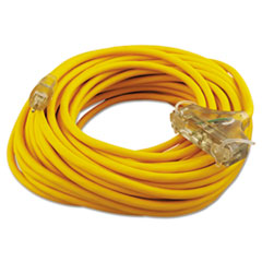CCI® Polar/Solar Outdoor Extension Cord, 100ft, Three-Outlets, Yellow