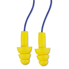 3M™ E-A-R UltraFit Reusable Earplugs, Corded, 25 dB NRR, Blue/Yellow, 200 Pairs