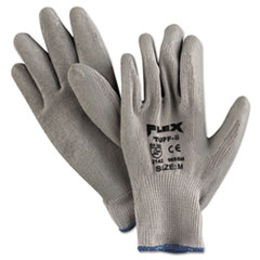 MCR™ Safety FlexTuff Latex Dipped Gloves, Gray, Medium, 12 Pairs